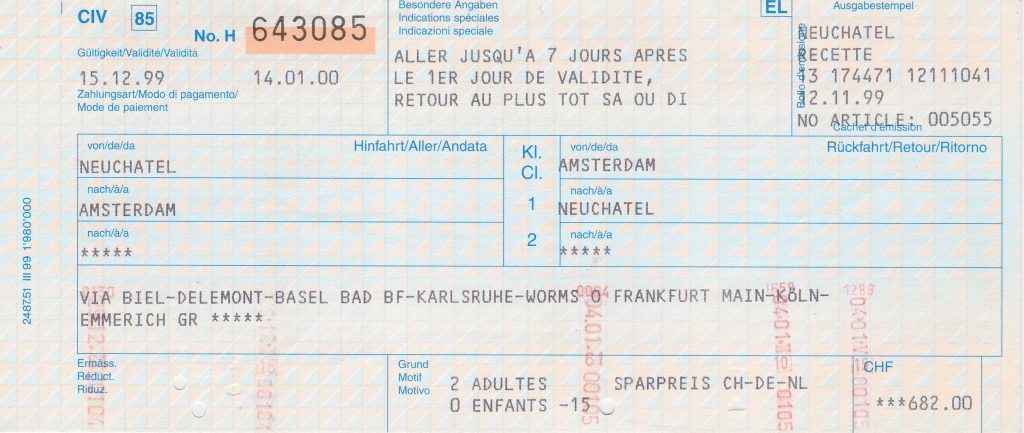 Ticket to Amsterdam